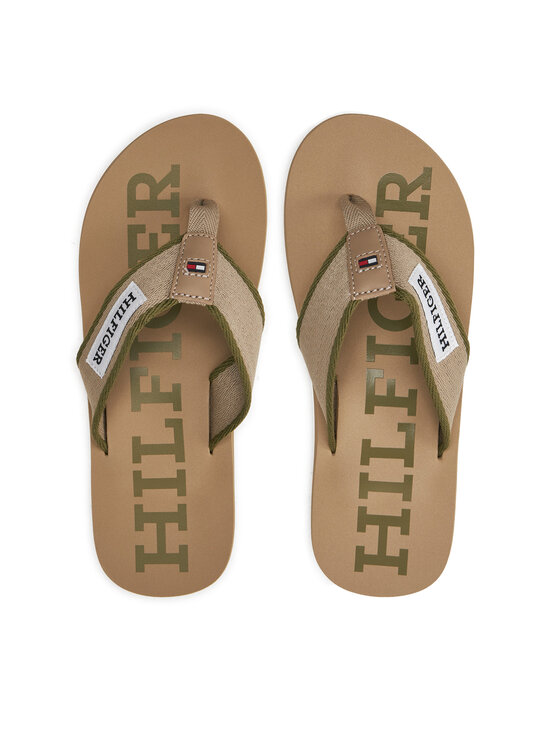 Flip flop Tommy Hilfiger Patch Hilfiger Beach Sandal FM0FM05024 Bej