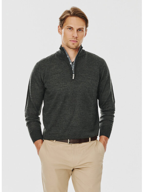 Pako Lorente Pako Lorente Sweter P24WP-2X-009 Szary Classic Fit