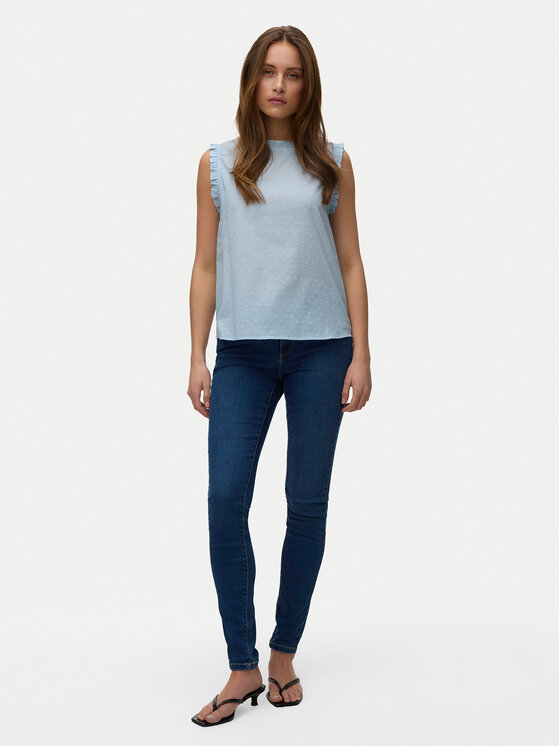 Vero Moda Vero Moda Top Trine 10342734 Albastru deschis Regular Fit