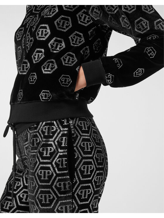 PHILIPP PLEIN PHILIPP PLEIN Bluza 26311 Czarny Jogger Fit