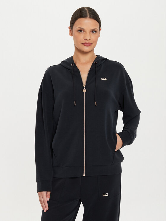 EA7 Emporio Armani Mikina 6DTM08 TJZBZ 0210 Čierna Regular Fit