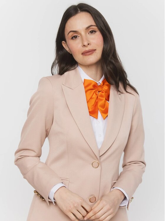 Willsoor Willsoor Marynarka 68232 Beżowy Slim Fit