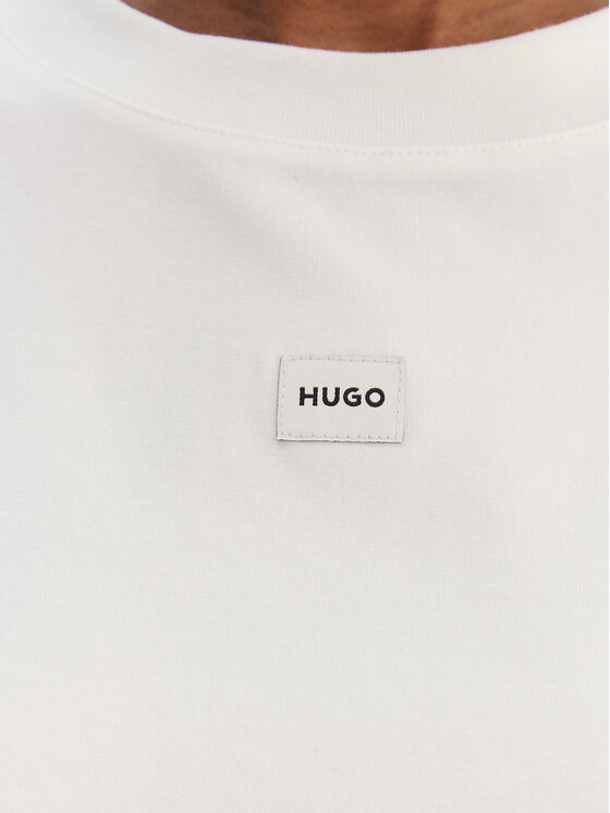 HUGO HUGO T-Shirt Signature 50556807 Bílá Regular Fit