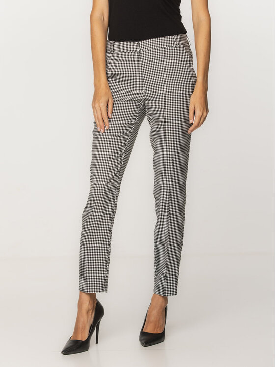 Willsoor Willsoor Spodnie materiałowe 67890 Czarny Cigarette Fit