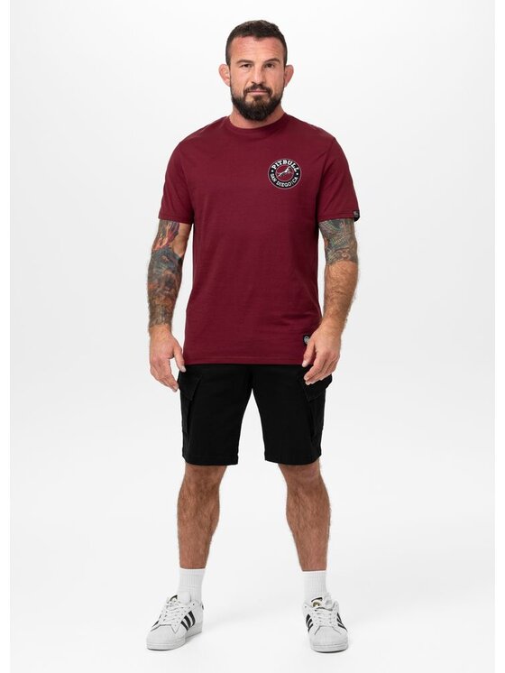 PITBULL PITBULL T-Shirt AUTOMATIC Bordowy Regular Fit