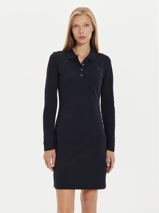 Tommy Hilfiger Tommy Hilfiger Kleid für den Alltag 1985 WW0WW43230 Dunkelblau Regular Fit