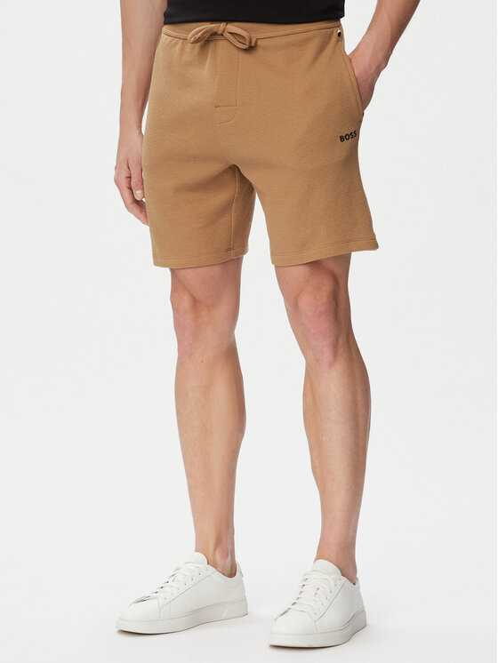 BOSS BOSS Спортивні шорти Waffle 50535884 Бежевий Regular Fit
