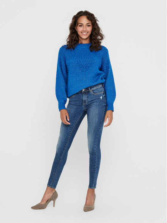 ONLY ONLY Jeansy Wauw 15219241 Modrá Skinny Fit
