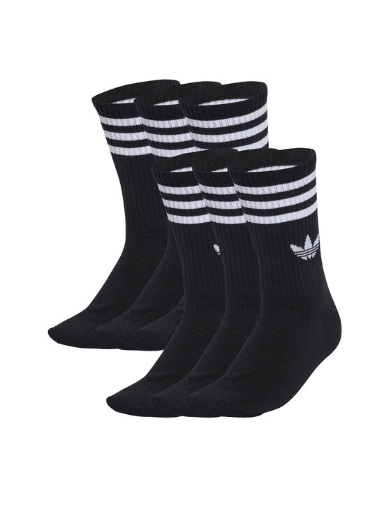 adidas adidas Омплект 6 чифта дълги чорапи унисекс 3-Stripes JV7411 Черен