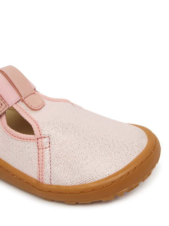 Froddo Froddo Пантофи Barefoot Canvas T-Bar G1700439-2 S Розов