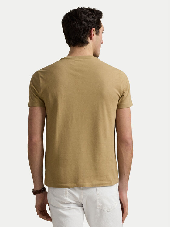 Polo Ralph Lauren Polo Ralph Lauren T-Shirt 710671438429 Beżowy Custom Slim Fit