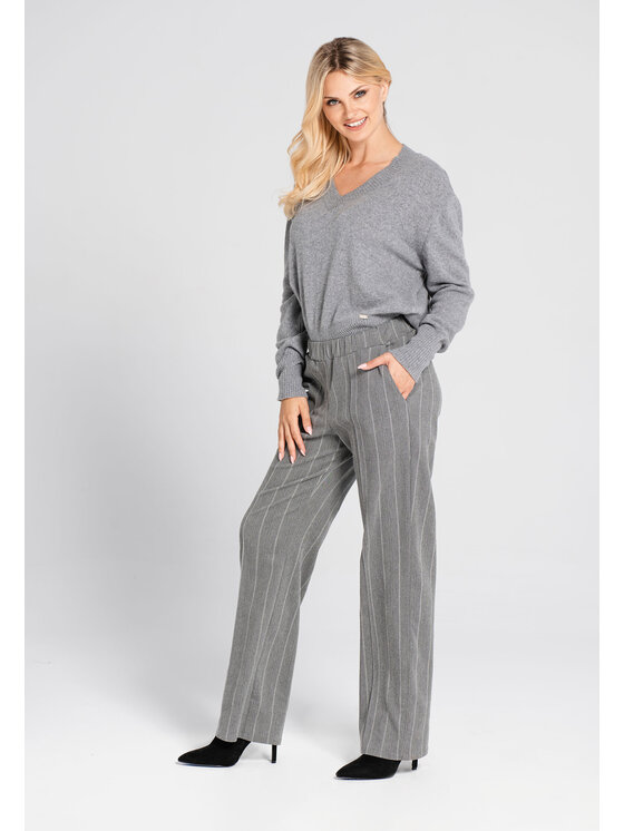 Look Made With Love Look Made With Love Spodnie materiałowe Myke Look 260 grey Szary Classic Fit