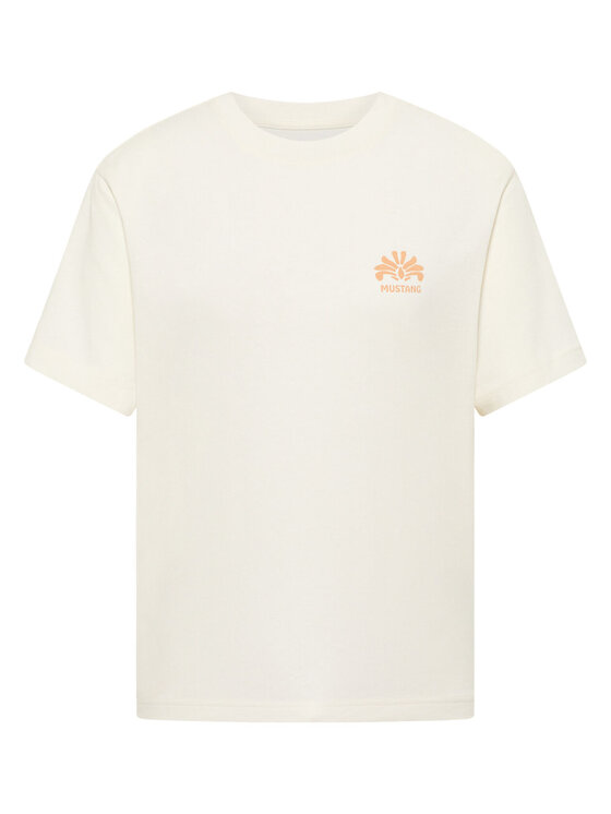 Mustang Mustang T-shirt FLORIS Beige Regular Fit