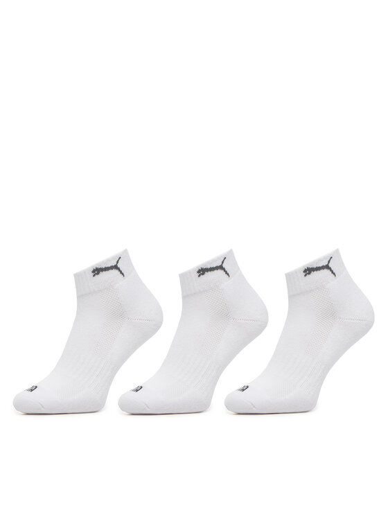 Set de 3 perechi de șosete medii unisex Puma 938581 02 Alb