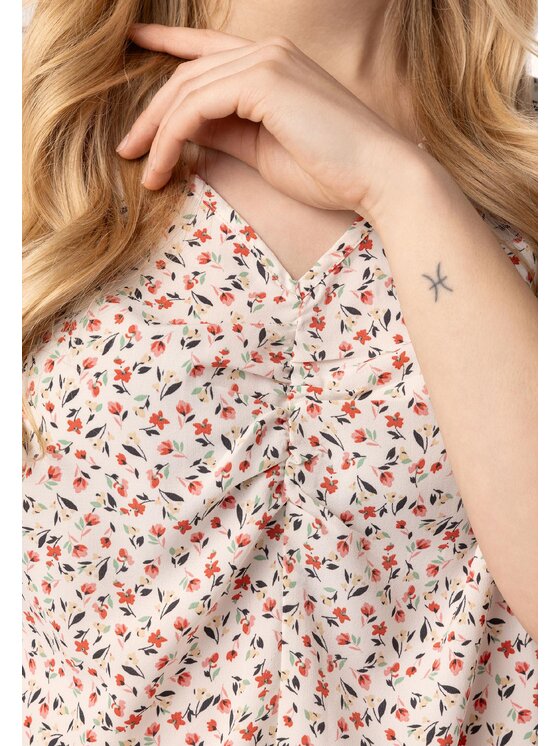 QUIOSQUE QUIOSQUE Halenka MOLT SHIRT E-COM Écru Regular Fit