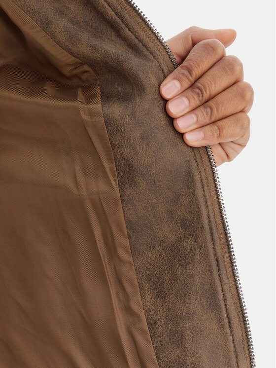 Desigual Desigual Demisezoninė striukė 26SWEW10 Ruda Regular Fit