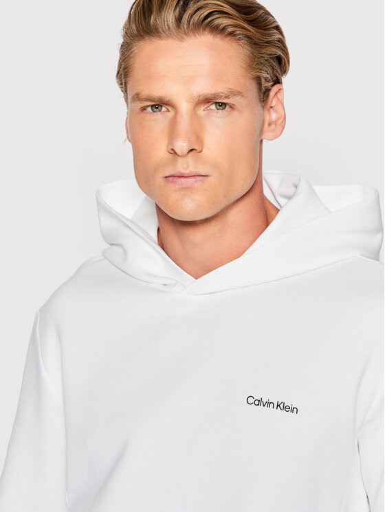 Calvin Klein Calvin Klein Mikina Micro Logo K10K109927 Bílá Regular Fit