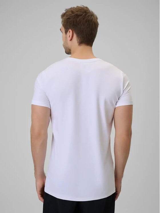 4F 4F T-Shirt 4FWMM00TTSHM3340-10S Biały Regular Fit