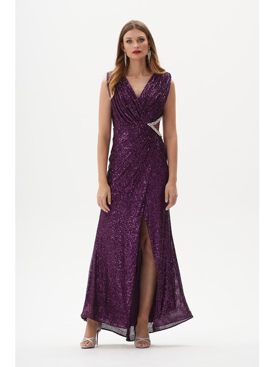 CASTELLANI CASTELLANI Sukienka Loreta Fioletowy Regular Fit