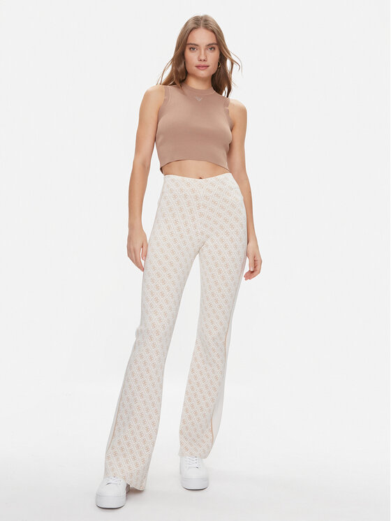 Guess Guess Pletene hlače Lisa W3YB38 Z37K0 Bež Regular Fit