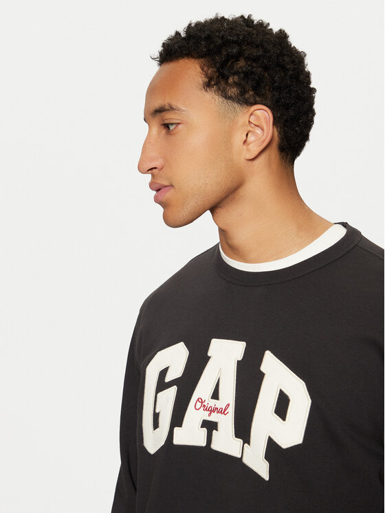 Gap Gap Світшот 852079-07 Чорний Regular Fit