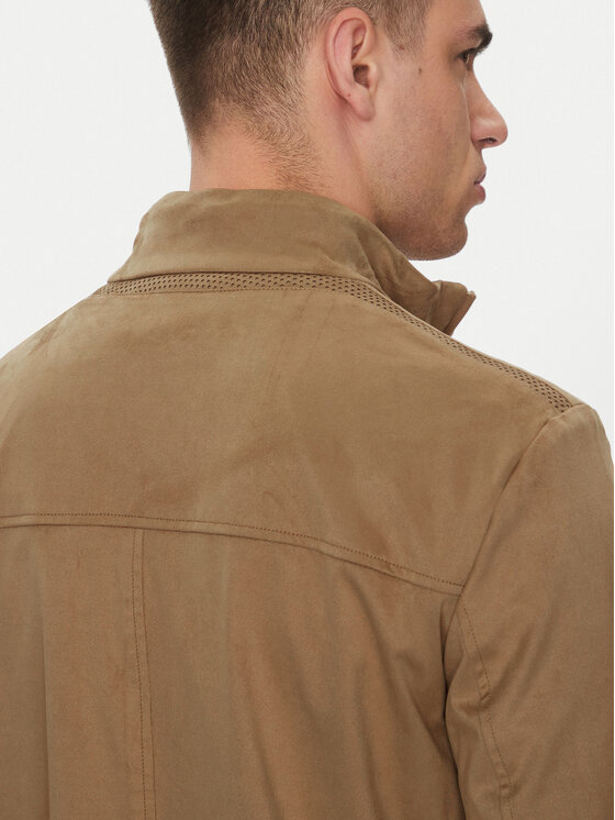 Geox Geox Яке от имитация на кожа Blainey M5520P T3196 F5265 Бежов Regular Fit