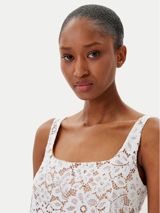 MICHAEL Michael Kors MICHAEL Michael Kors Poletna obleka MS582WGGTA Bela Slim Fit