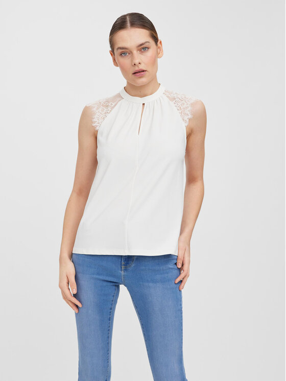 Vero Moda Blúzka Milla 10226072 Biela Regular Fit