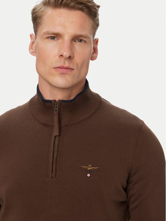 Aeronautica Militare Aeronautica Militare Pullover 262MA1670UL00506 Braun Regular Fit