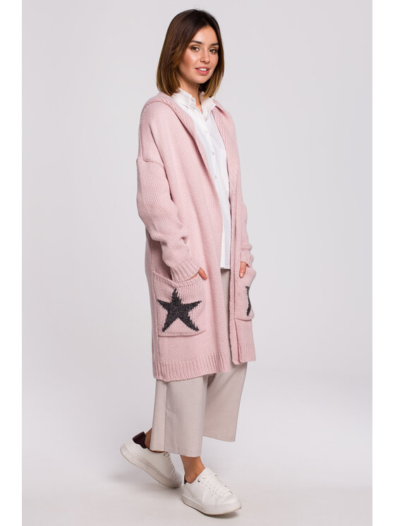 BeWear BeWear Kardigán bk063 Ružová Baggy Fit