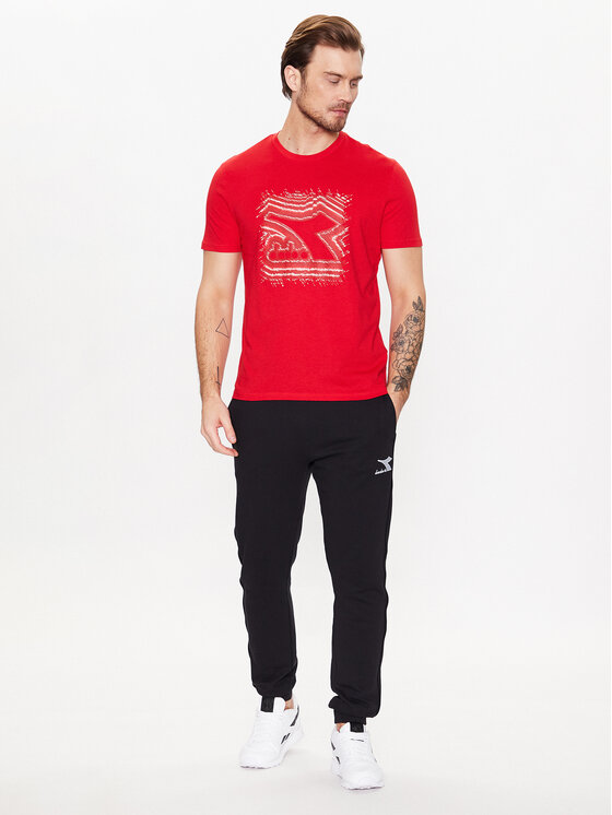 Diadora Diadora T-Shirt Ss Frieze 102.179313 Czerwony Regular Fit