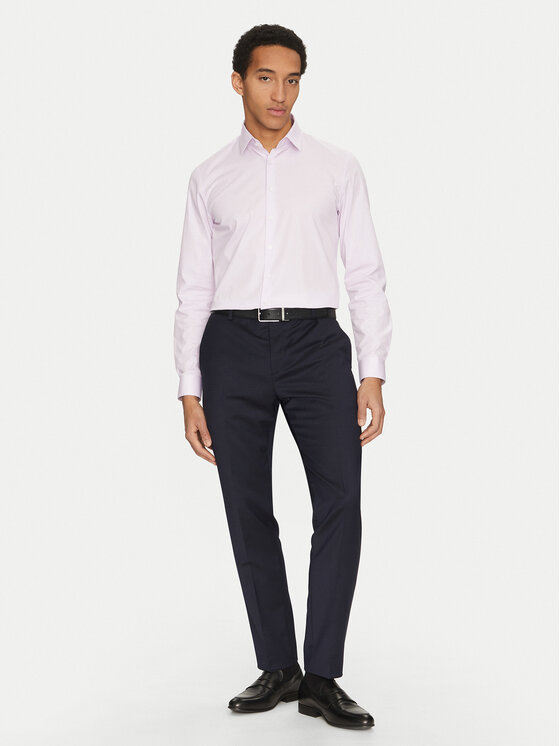 Calvin Klein Calvin Klein Koszula K10K108229 Fioletowy Slim Fit