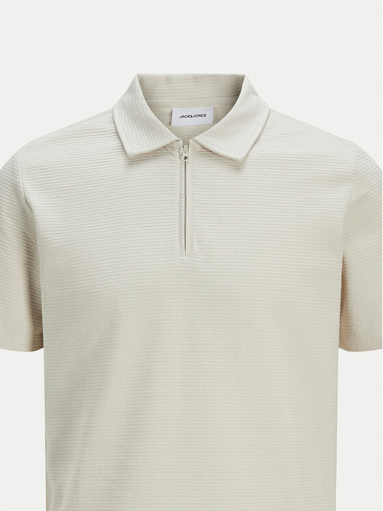 Jack&Jones Jack&Jones Тениска с яка и копчета Benja 12269338 Бежов Regular Fit