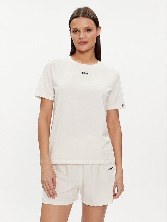BOSS Boss Футболка 50510322 Écru Regular Fit
