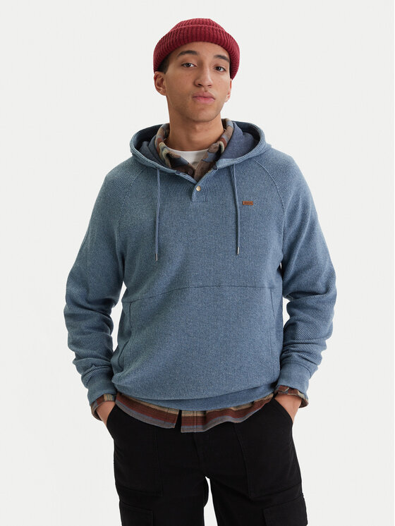 RVCA RVCA Mikina Port AVYFT00382 Modrá Regular Fit