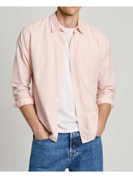Pepe Jeans Pepe Jeans Koszula PM308563 155 Pomarańczowy Regular Fit