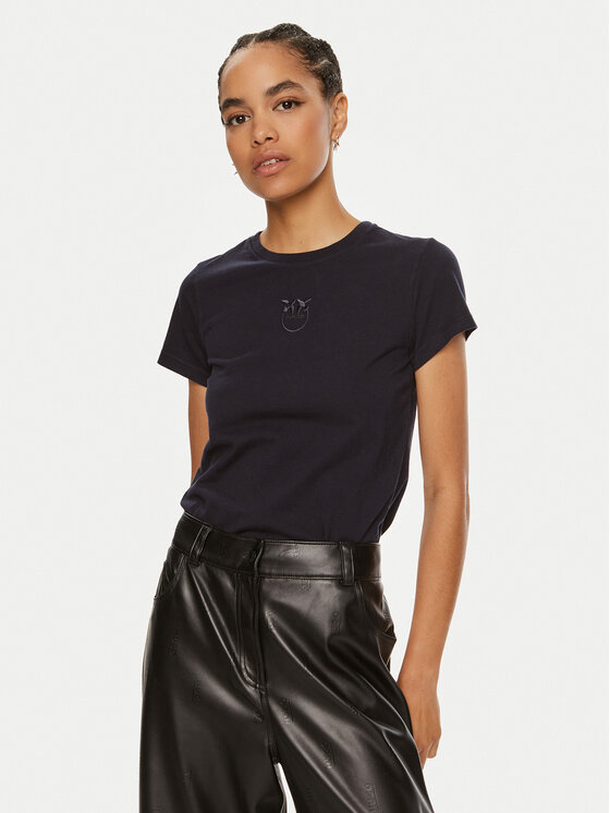 PINKO Pinko T-shirt Bussolotto 100355 A227 Tamnoplava Regular Fit