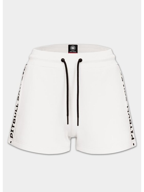 PITBULL PITBULL Szorty sportowe TAPE EXPLORY Biały Regular Fit