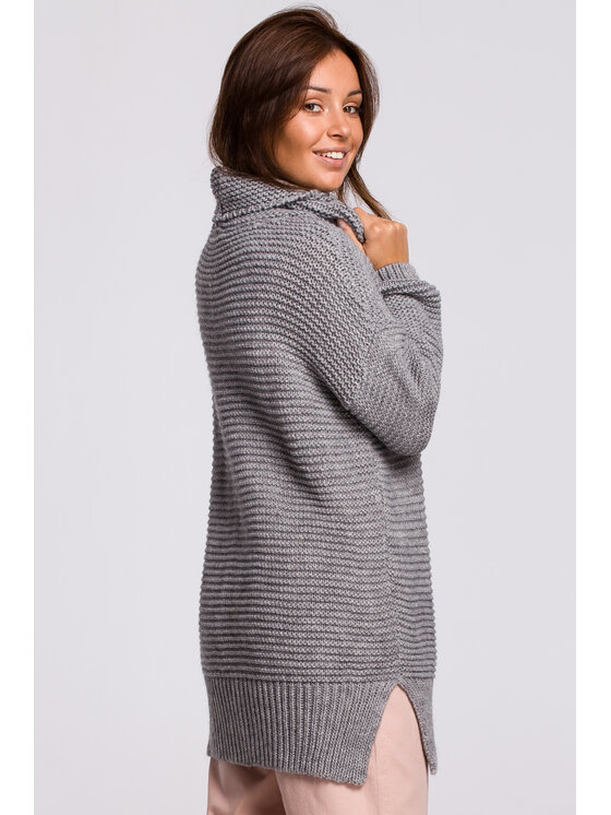 BeWear BeWear Sveter bk047 Sivá Custom Fit