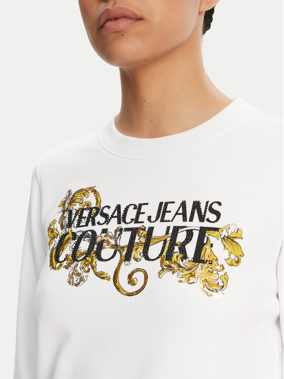 Versace Jeans Couture Versace Jeans Couture Džemperis 78HAIC06 Balta Regular Fit
