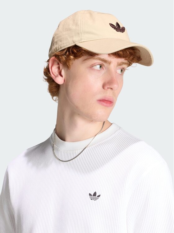 adidas adidas T-Shirt TREFOIL ESSENTIALS WAFFLE Biały Regular Fit