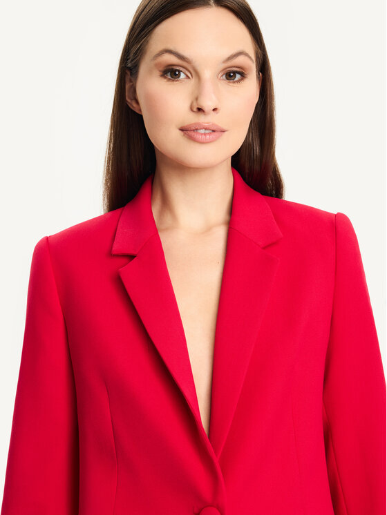KMX KMX Marynarka 107430008 Czerwony Fitted Fit