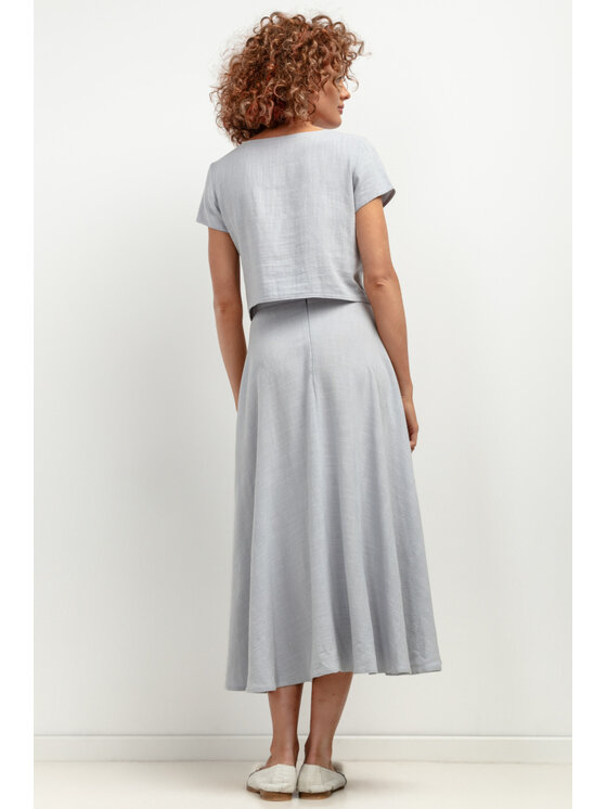Tessita Tessita Spódnica SPÓDNICA_T400 _2_XS Szary Casual Fit