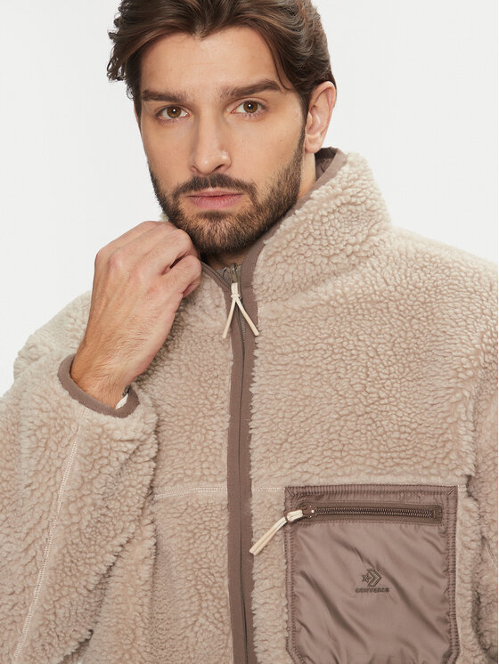 Converse Converse Μπουφάν μεταβατικό 10026727-A01 Μπεζ Relaxed Fit
