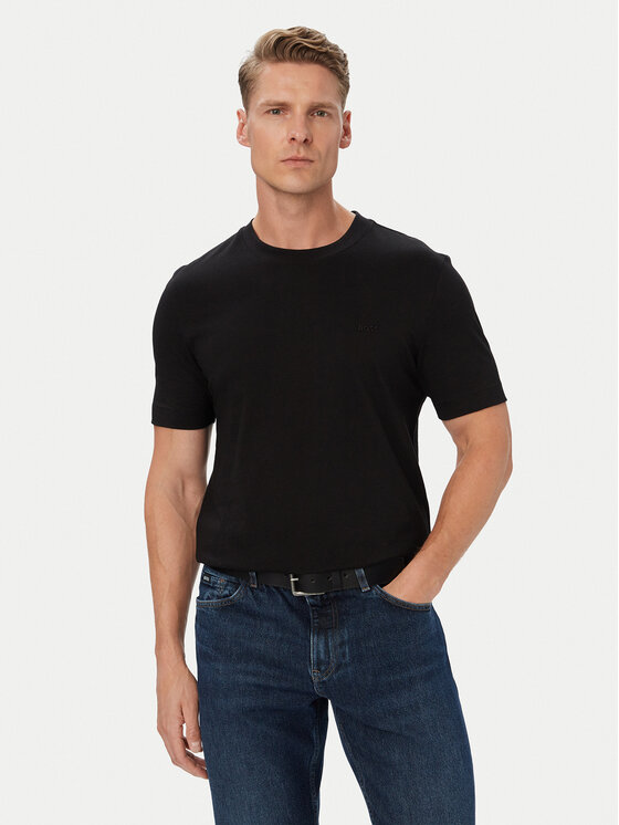 BOSS Tricou Thompson 01 50565995 Negru Regular Fit