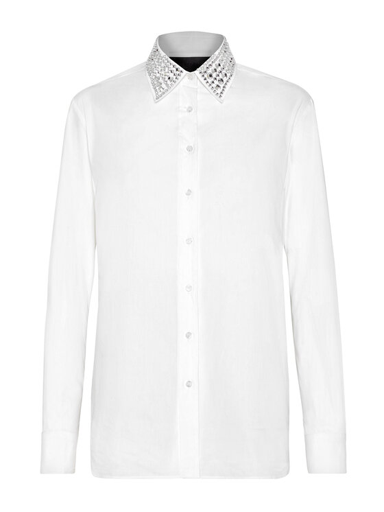 PHILIPP PLEIN PHILIPP PLEIN Koszula 9271 Biały Fitted Fit