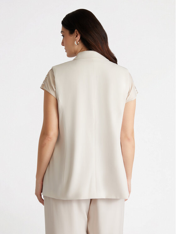 Fiorella Rubino Fiorella Rubino Giacca di transizione L031T000046N002 Crema Regular Fit