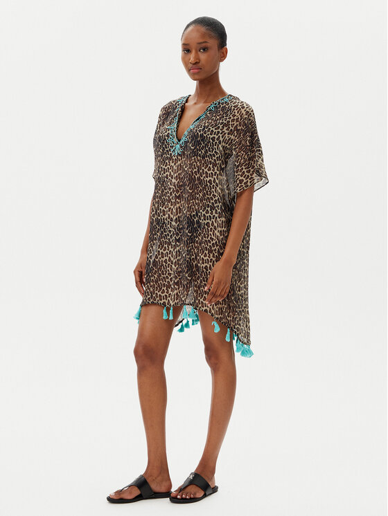 LOLA CASADEMUNT LOLA CASADEMUNT Пляжна сукня LS2516051 Коричневий Relaxed Fit