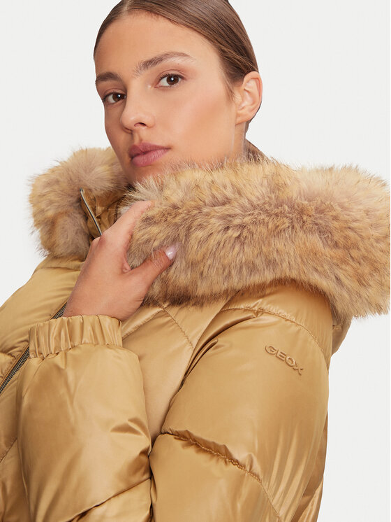 Geox Geox Ziemas jaka Backsie W4628S T2843 F5233 Bēšs Regular Fit