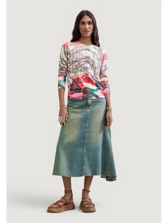 Desigual Desigual Maglione JERS_GLITCH Rosso Casual Fit